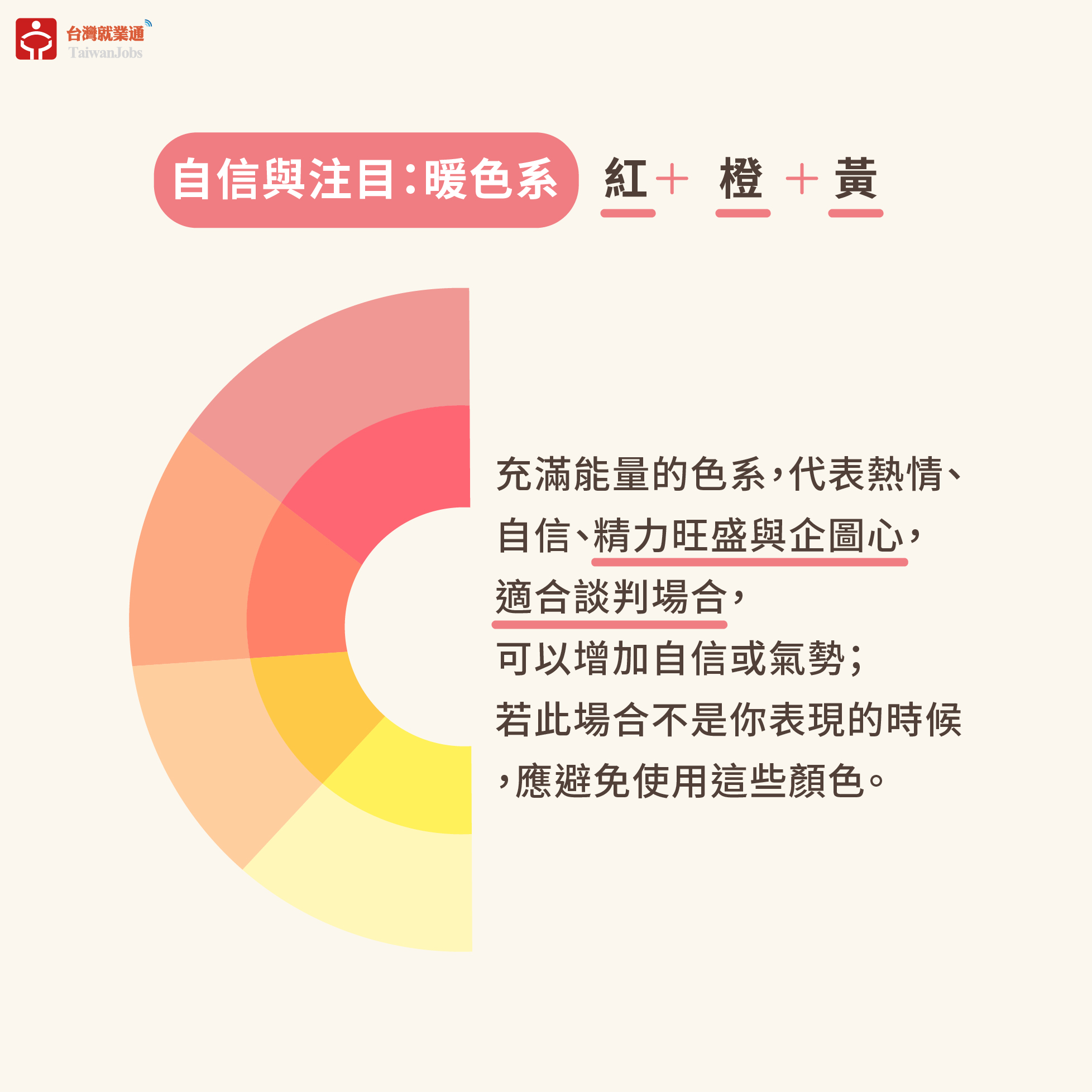 台灣就業通 找工作 求職服裝 職場色彩心理 顏色為形象加分